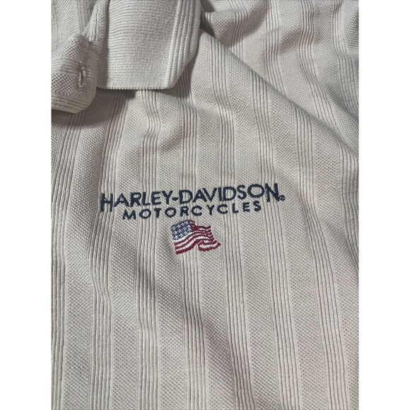 Vintage 90s Harley Davidson Motorcycles Embroidered Polo Shirt Mens Size 2XL - Picture 2 of 8